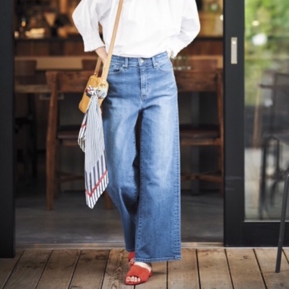 Uniqlo High Rise Wise Fit Lightwash Jeans